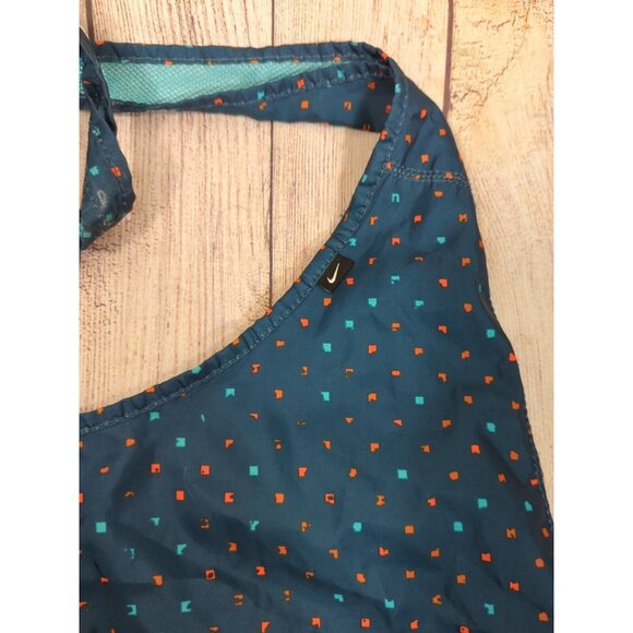 Nike Mesh Shoulder Reversible Sports Gym Workout Beach Bag Tote Blue Teal Logo - Picture 5 of 8